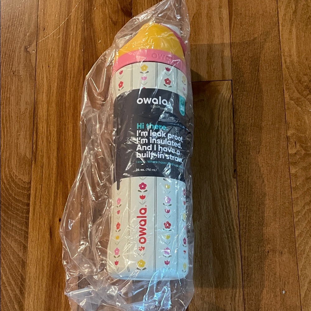 Owala sold out flower child freesip 24 oz water bottle NWT
